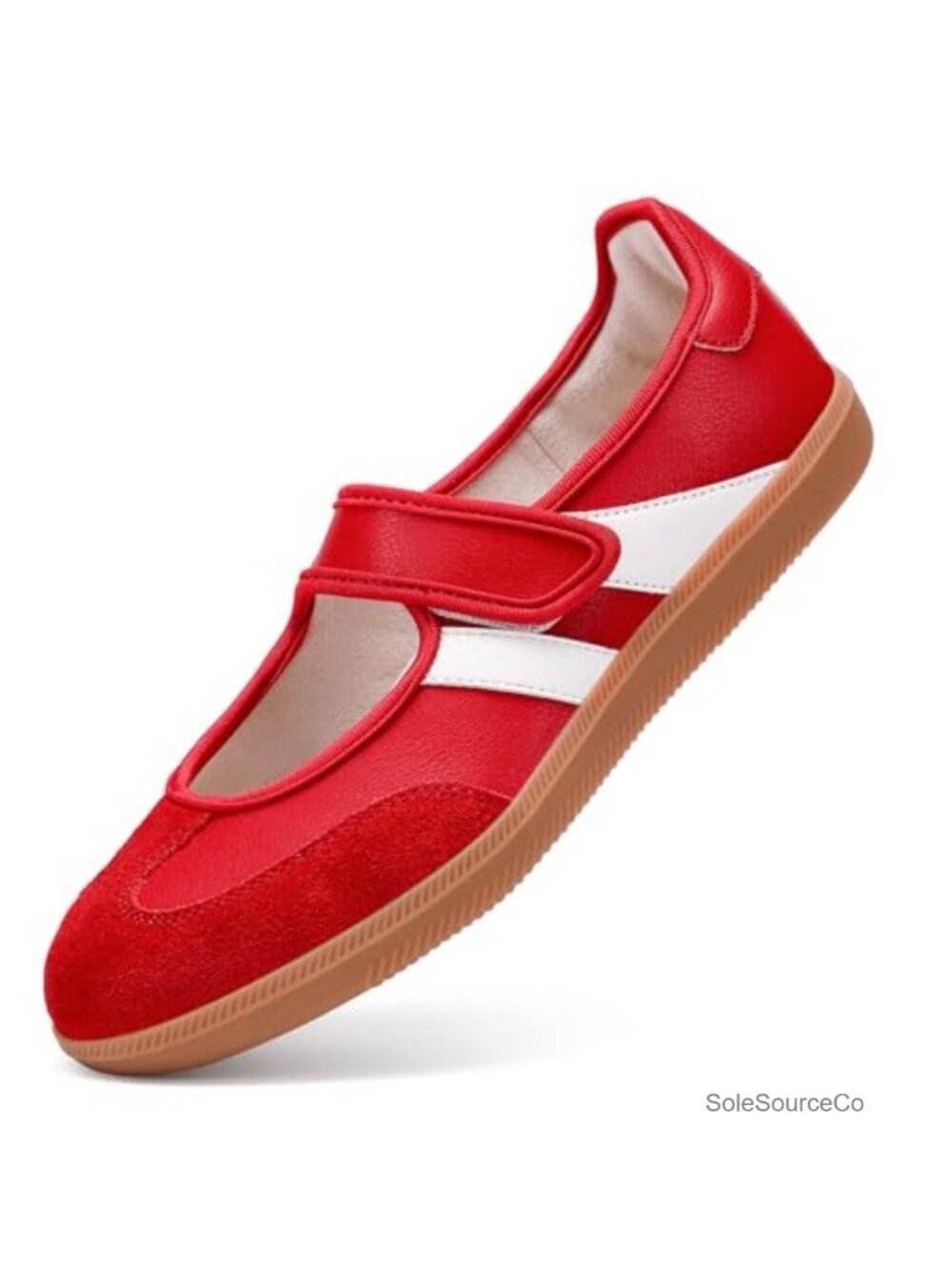 Women's Retro Mary Jane Sneakers Non-Slip Comfort Walking Flats Suede Leather